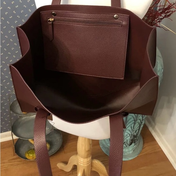 Rachel Zoe women’s large bag with detachable insert, Brown faux leather - Picture 3 of 5